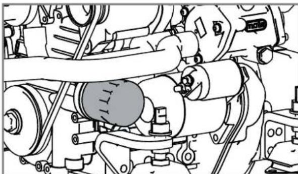 Nanni N3.21 - Changing the oil filter - 1