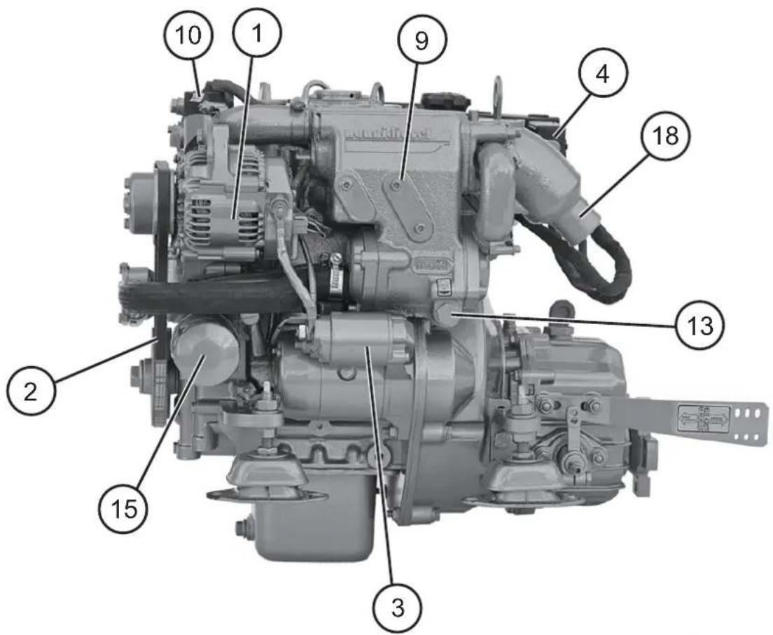 Nanni N2.14 - Engine main components - 1