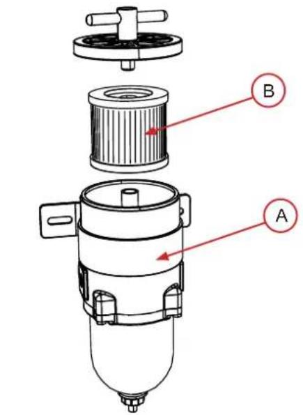 Nanni H4.130 - Vidange de l'eau dans le préfiltre à carburant - 1