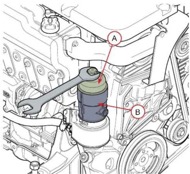 Nanni H4.115 - Replacing the oil fi Iter cartridge - 1