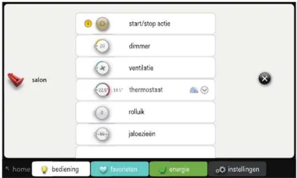 Niko 55020100 - Werken met het tabblad "bediening" - 2