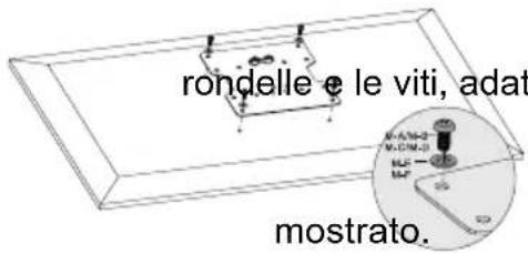 rondelle e le viti, adat mostrato.
