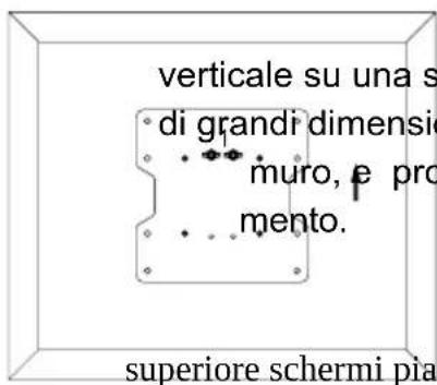 verticale su una s di grandi dimensio muro, e pro mento. superiore schermi pian