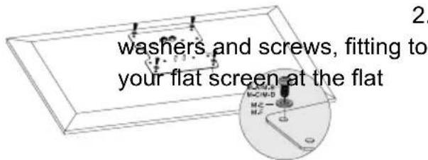 Goobay TV Easyslide S - Attach the VESA plate with the - 1