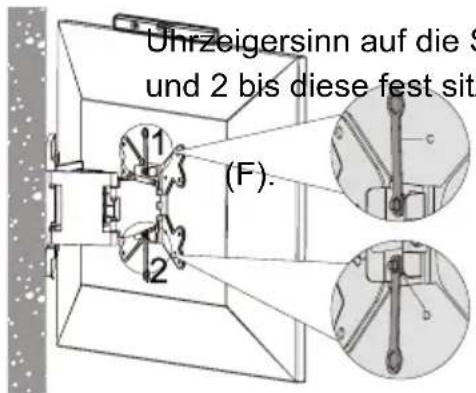 Goobay TV EasyFold ML - Schrauben Sie die Mattern M8 (D) im - 1