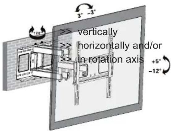 Goobay TV EasyFold XL - Risk of injury by moving product parts - 2