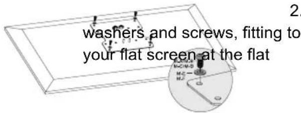 Goobay TV Easyslide M - Attach the VESA plate with the - 1