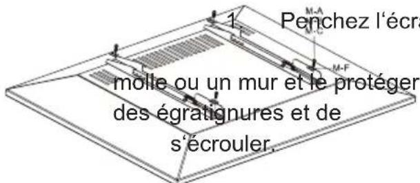 Penchez l'écranie 1 M-A F M-F molle ou un mur et le protéger des égratignures et de s'écrouler.