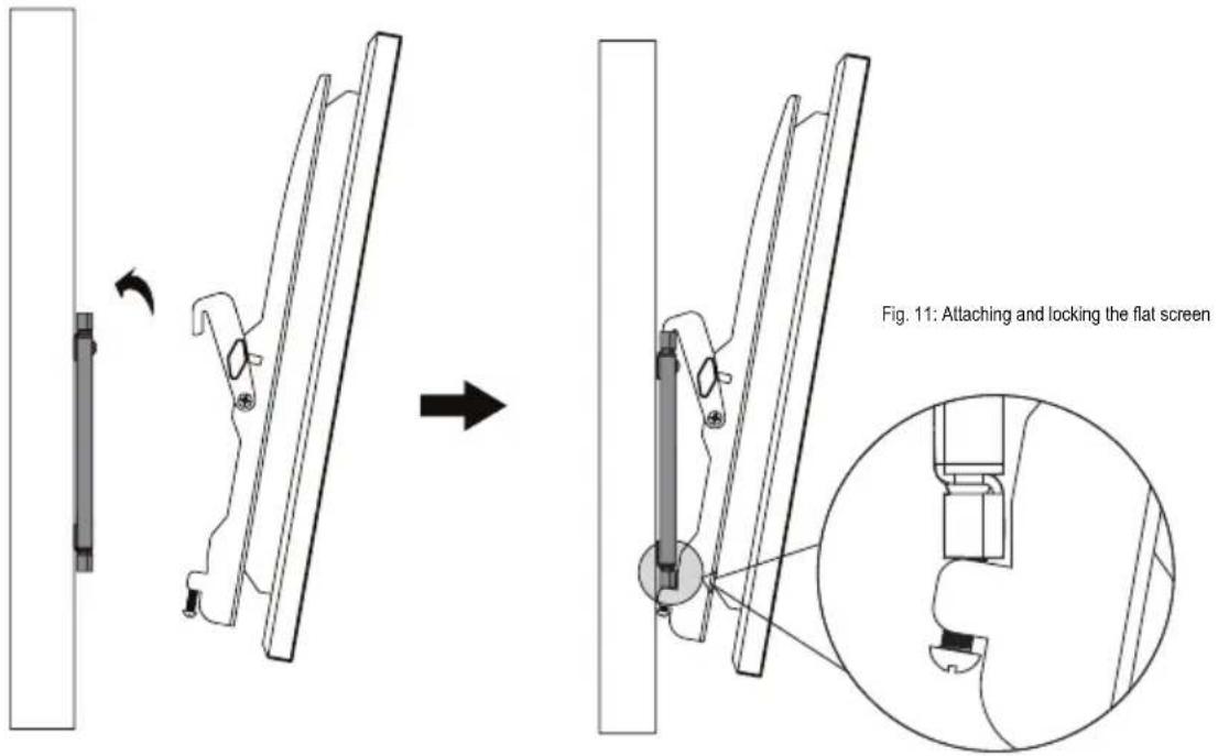 Goobay TV EasyFlex Slim L - Attaching and locking the flat screen - 2