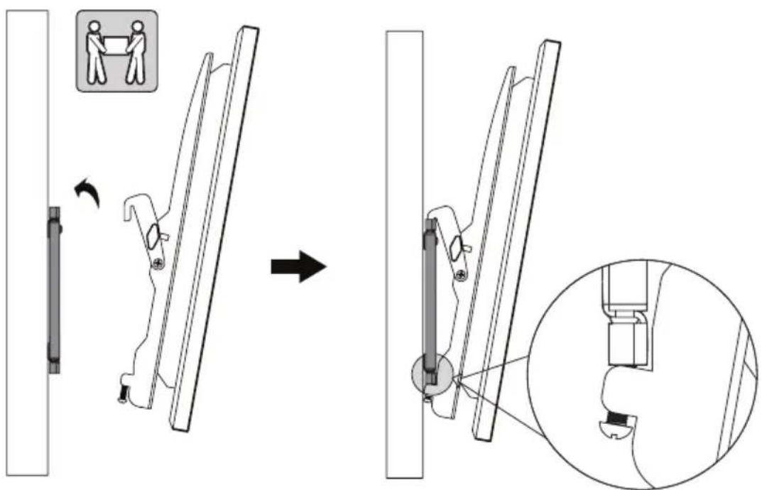 Goobay TV EasyFlex Slim XL - Einhängen und Sichern des Flachbildschirms - 2