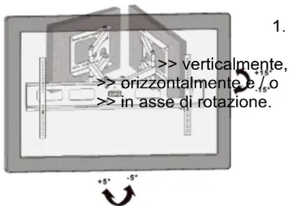 Goobay TV EasyFold Corner - Allineare dello schermo piatto - 1