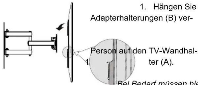Goobay TV EasyFold Corner - Einhagen und Sichern des Flachbildschirms - 3