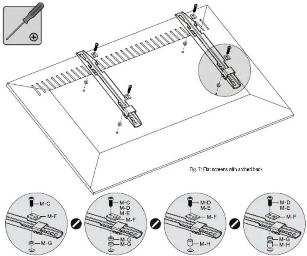 Goobay TV EasyFix XL - Flat screens with arched back - 1
