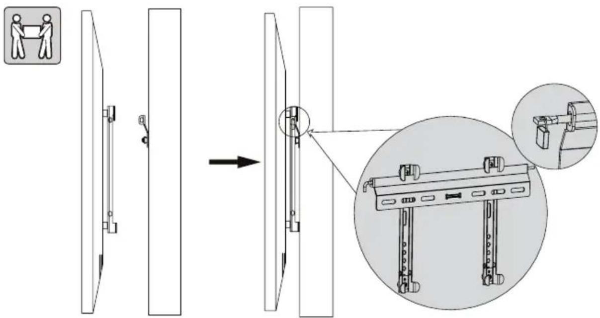 Goobay TV EasyFix SuperSlim - Einhängen und Sichern des Flachbildschirms - 1