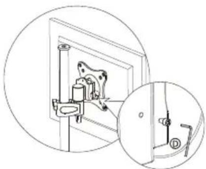 Goobay ScreenScope - Attaching, fixing and locking the flat screen - 4