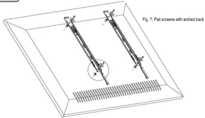 Goobay TV EasyFix Invisible XL - Flat screens with arched back - 2