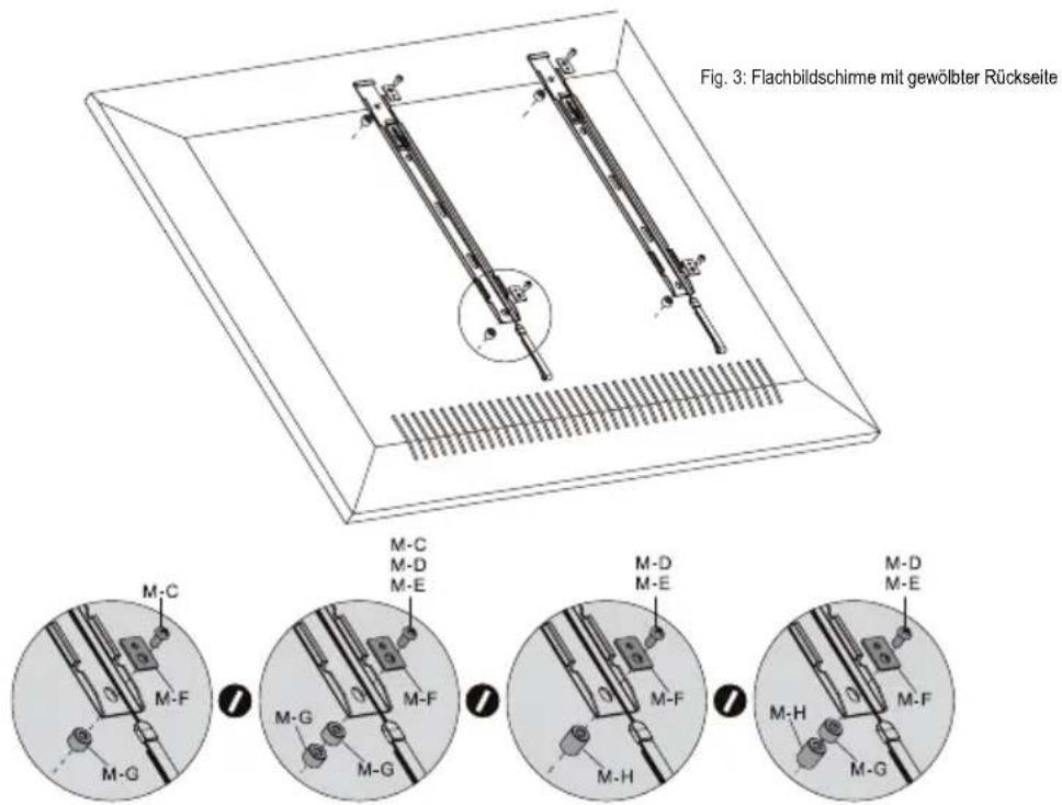 Goobay TV EasyFix Invisible XL - Flachbildschirme mit gewölbter Rückseite - 4