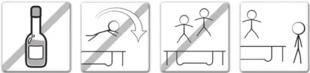 EXIT Bounzy - AANBEVOLEN VOORZORGSGMAATREGELEN TIJDENS HET GEBRUK VAN DE TRAMPOLINE - 1