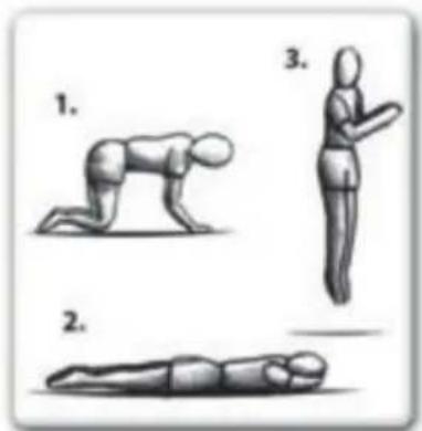 EXIT InTerra - FORTGESCHRITTENE ÜBUNG 2: Hände und Knie auf Vorwärts-Fall - 1