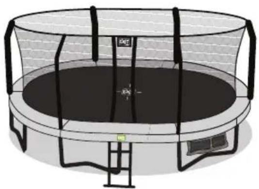 EXIT JumpArenA Allin 1 - Gefeliciteerd! Het trampolinenet is nu volledig gemonteerd (in elkaar gezet). - 1