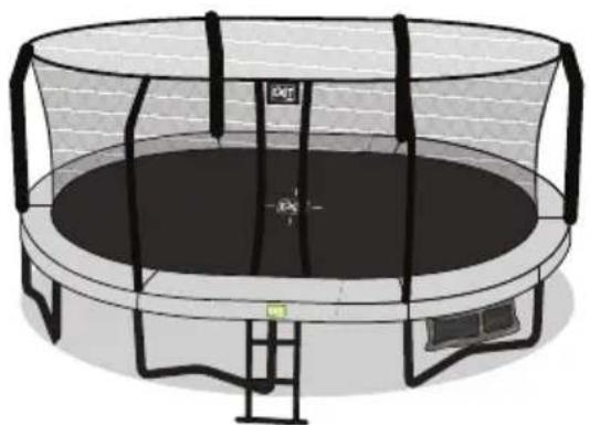 EXIT JumpArenA Allin 1 - Congratulations! Your trampoline enclosure is now fully assembled (put together). - 1