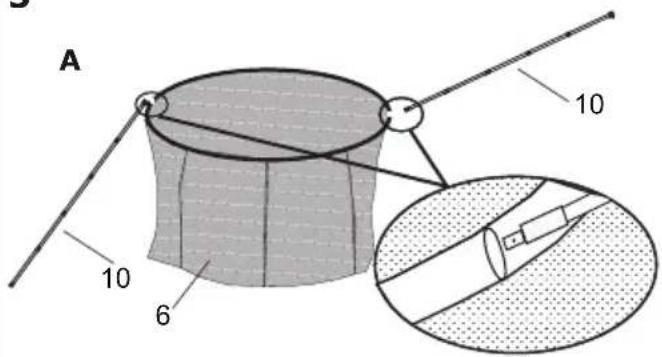 EXIT JumpArenA Allin 1 - Achtung! Legen Sie das Netz auf der Innenseite der Netzstangen, auf der Rahmenmatte. Gehen Sie jetzt auf die Sprungmatte stehen. - 1