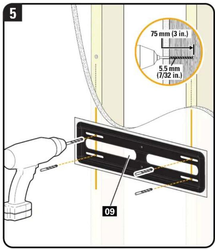 SANUS VML5 - Wood Stud Option (Double Stud Install) - 6