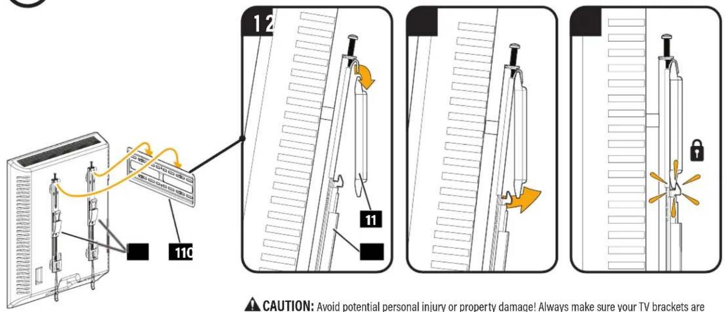 SANUS VLL5 - STEP 3 Attach TV to Wall Plate - 2