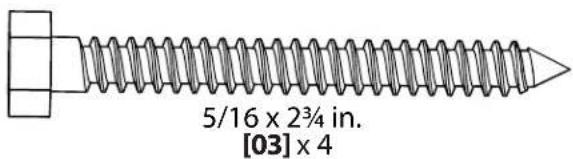 5/16 x 2¾ in. [03] x 4