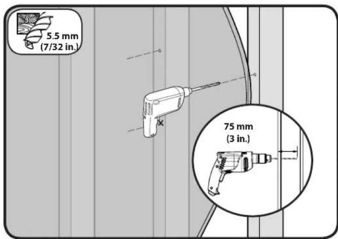 5.5 mm (7/32 in.) 75 mm (3 in.)