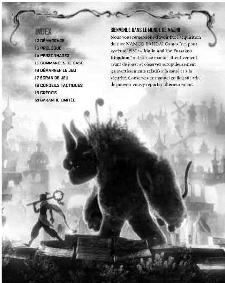 SONY Majin and the Forsaken Kingdom (PS3) - UTILISATION DE VOTRE DISQUE DE JEU PS3 TM : - 1