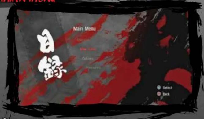 SONY Afro Samurai (PS3) - MAIN MENU - 1