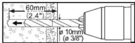 Tripp Lite DWM1742S - 3b. Montage sur de la brique solide ou des blocs en béton - 2