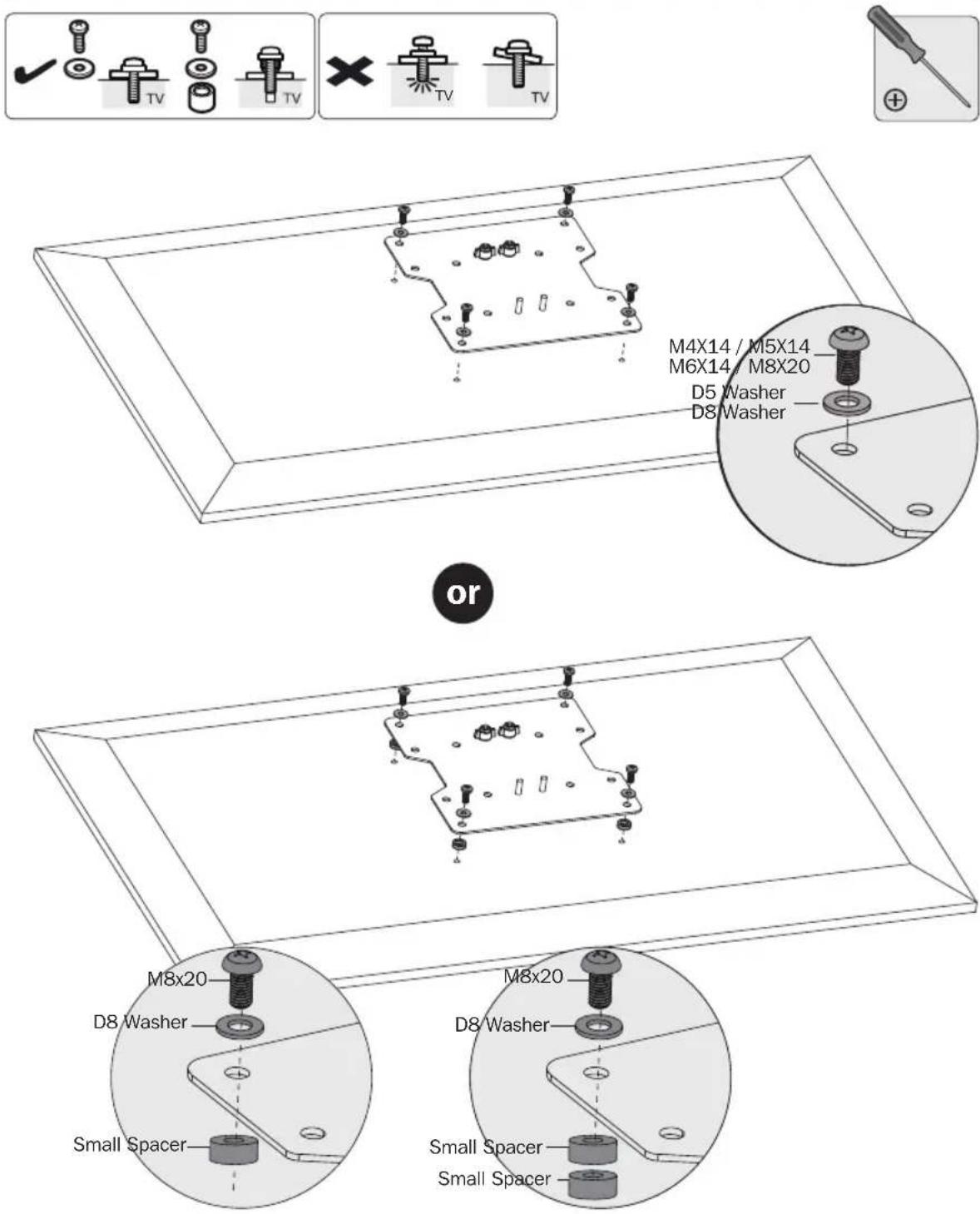 Tripp Lite DWM1742S - Install VESA Plate - 1