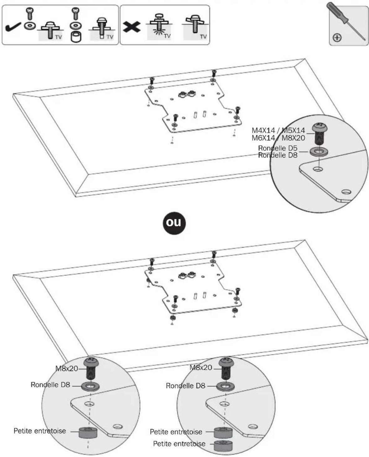 Tripp Lite DWM1742S - Installer la plaque VESA - 1