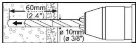 Tripp Lite DWM1742MA - 2b. Montage sur de la brique solide ou des blocs en béton - 2