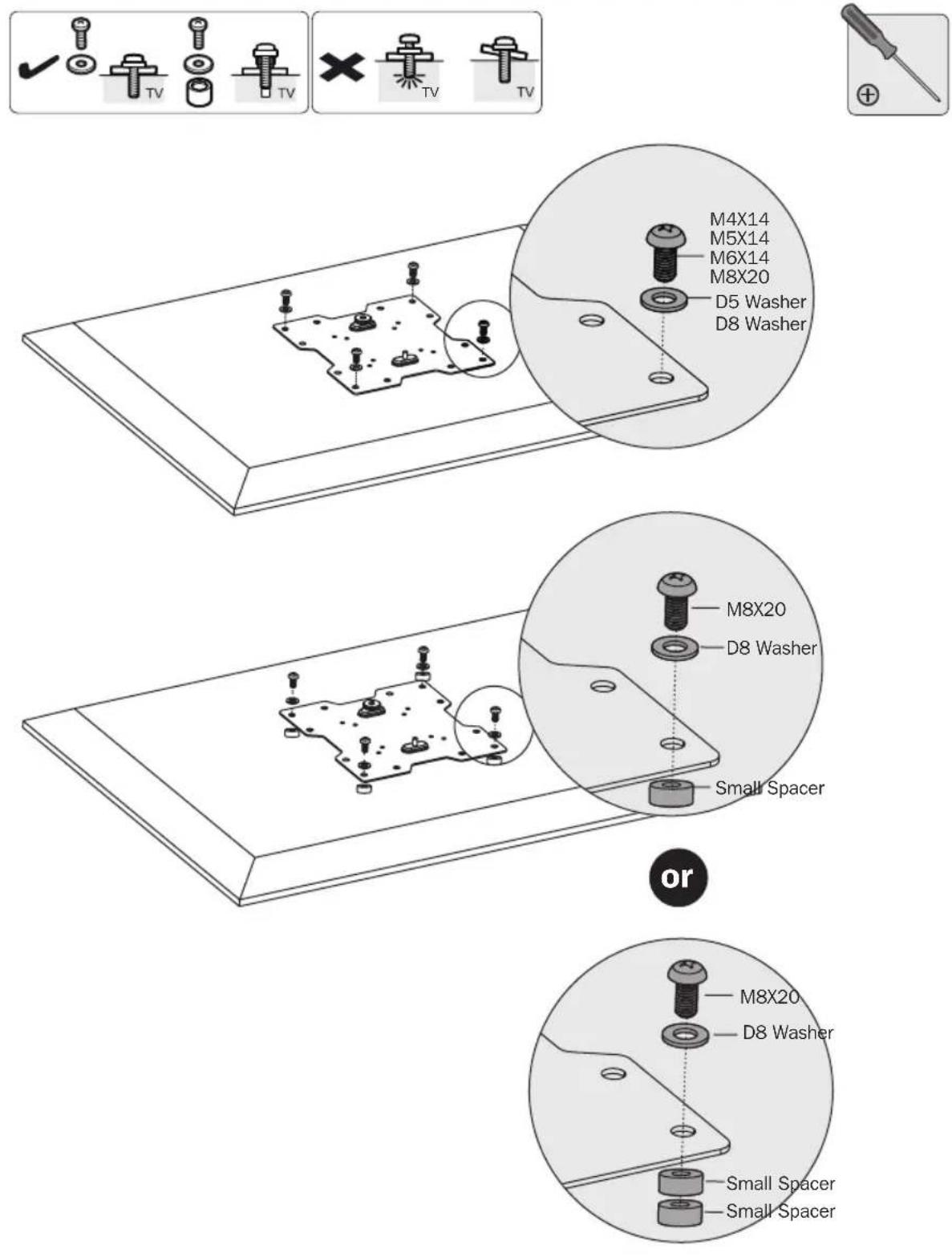 Tripp Lite DWM1742MA - Install VESA Plate - 1