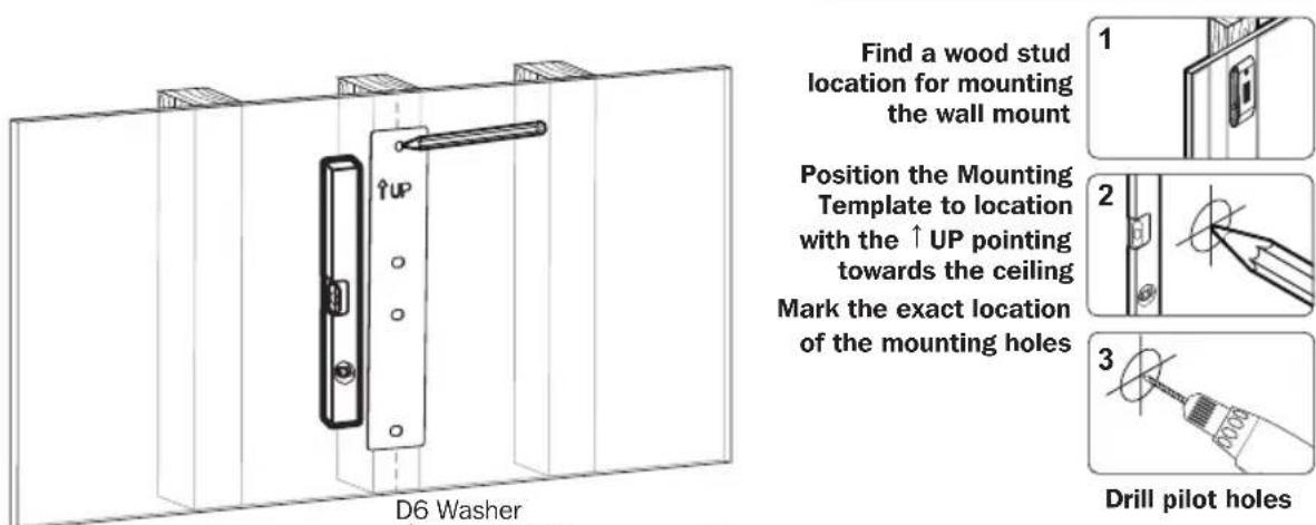 Tripp Lite DWM1742MA - 2a. Mount on Wood Stud Wall - 2
