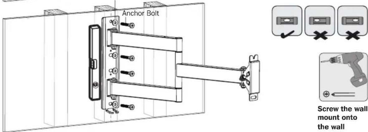 Tripp Lite DWM1742MA - 2a. Mount on Wood Stud Wall - 3