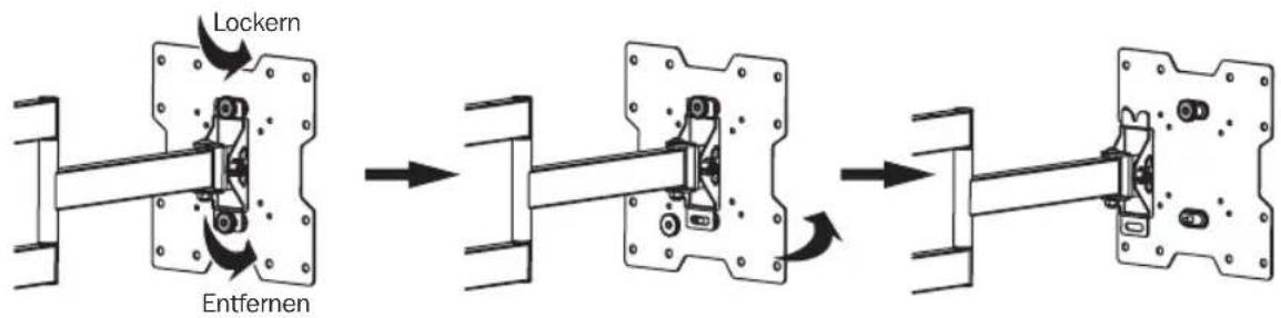 Tripp Lite DWM1742MA - Abnehmen der VESA-Platte von der Wandbefestigung - 1