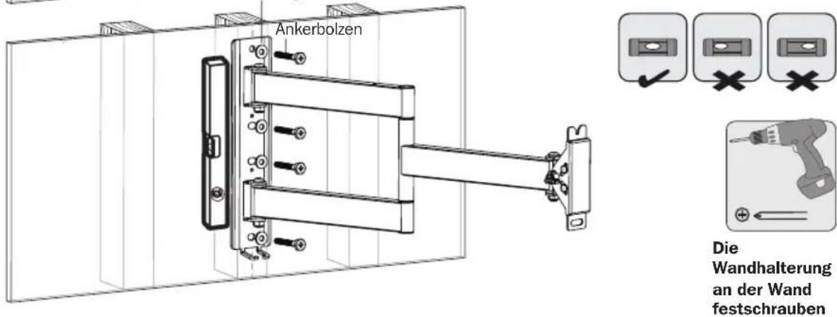 Tripp Lite DWM1742MA - 2a. Befestigen am Holzwandbalken - 3