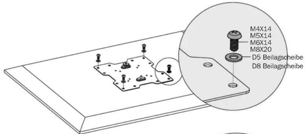 Tripp Lite DWM1742MA - Installieren der VESA-Platte - 2