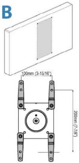 OmniMount PLAY25 - Mount Type B, C, or D TV/Monitor to Arm - 1