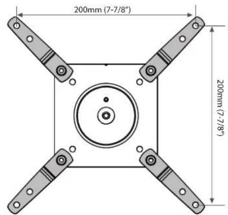OmniMount PLAY25 - Check size of TV/Monitor hole pattern - 15