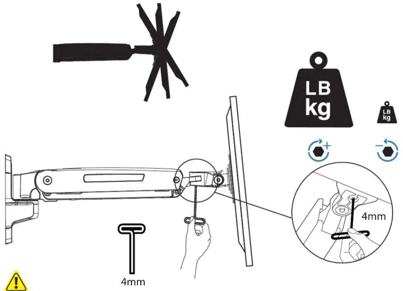 OmniMount PLAY25 - To adjust the TV/monitor tilt: - 1