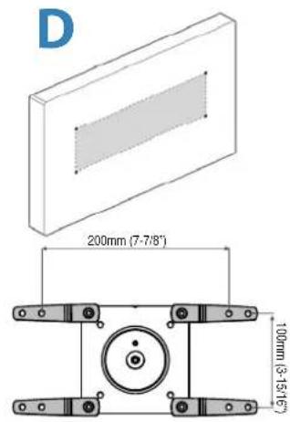 OmniMount PLAY25 - Mount Type B, C, or D TV/Monitor to Arm - 3