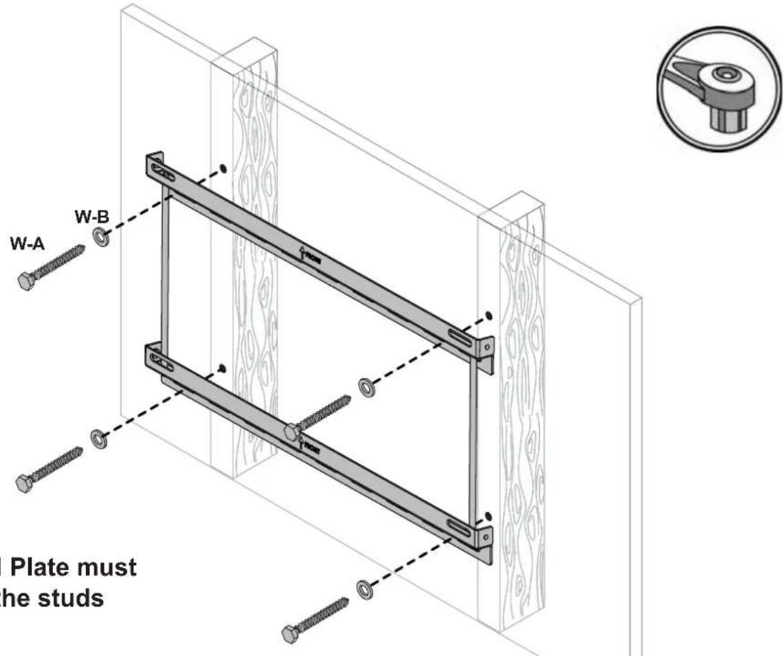 OmniMount OC175T - STEP 3 - WOOD STUD INSTALLATION - 1