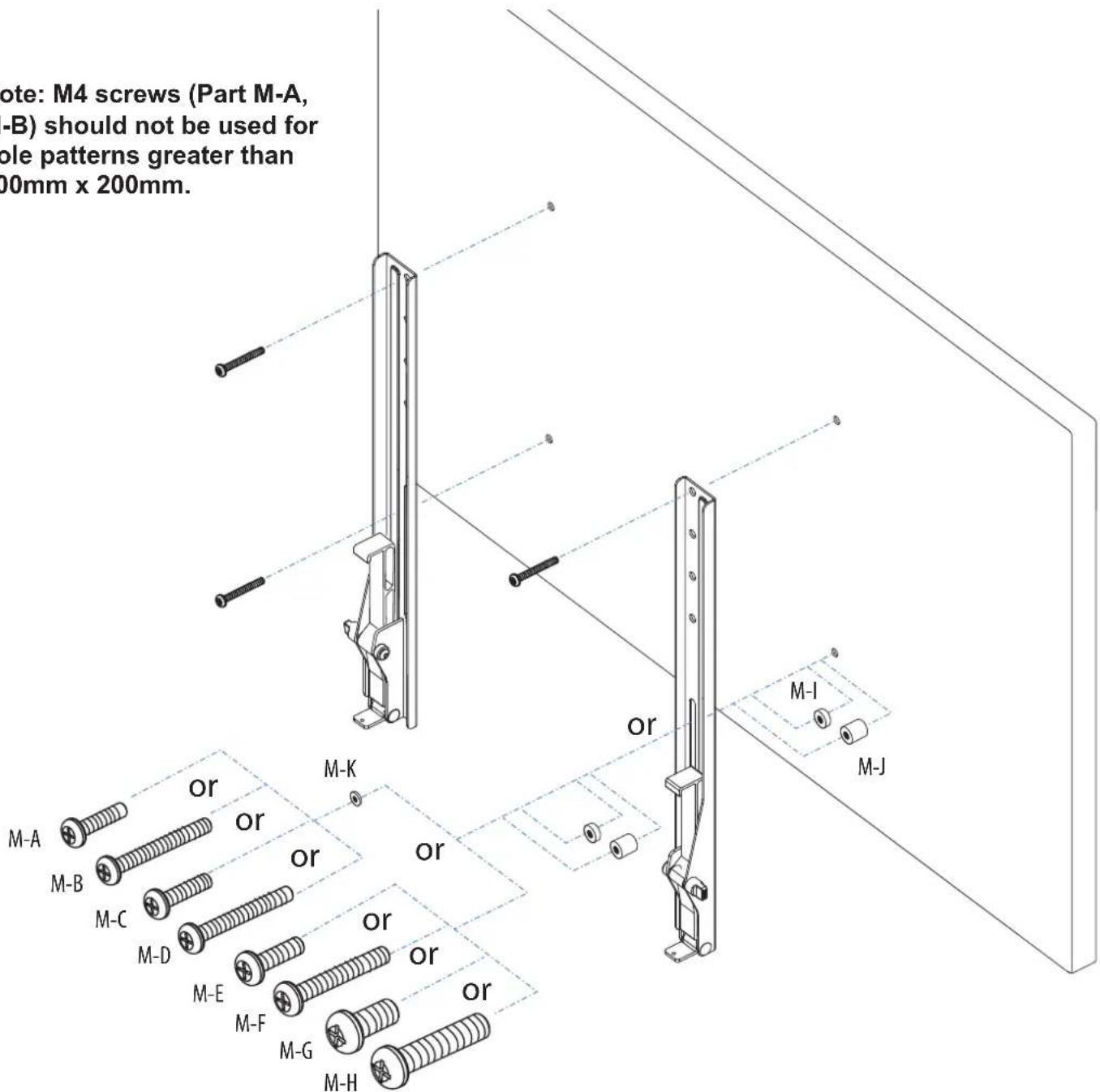 OmniMount LIFT70 - USE WITH FLAT PANELS EXCEEDING THE MAXIMUM WEIGHT CAPACITY OF THIS PRODUCT MAY RESULT IN PRODUCT FAILURE CAUSING POSSIBLE INJURY AND OR PROPERTY DAMAGE. - 22