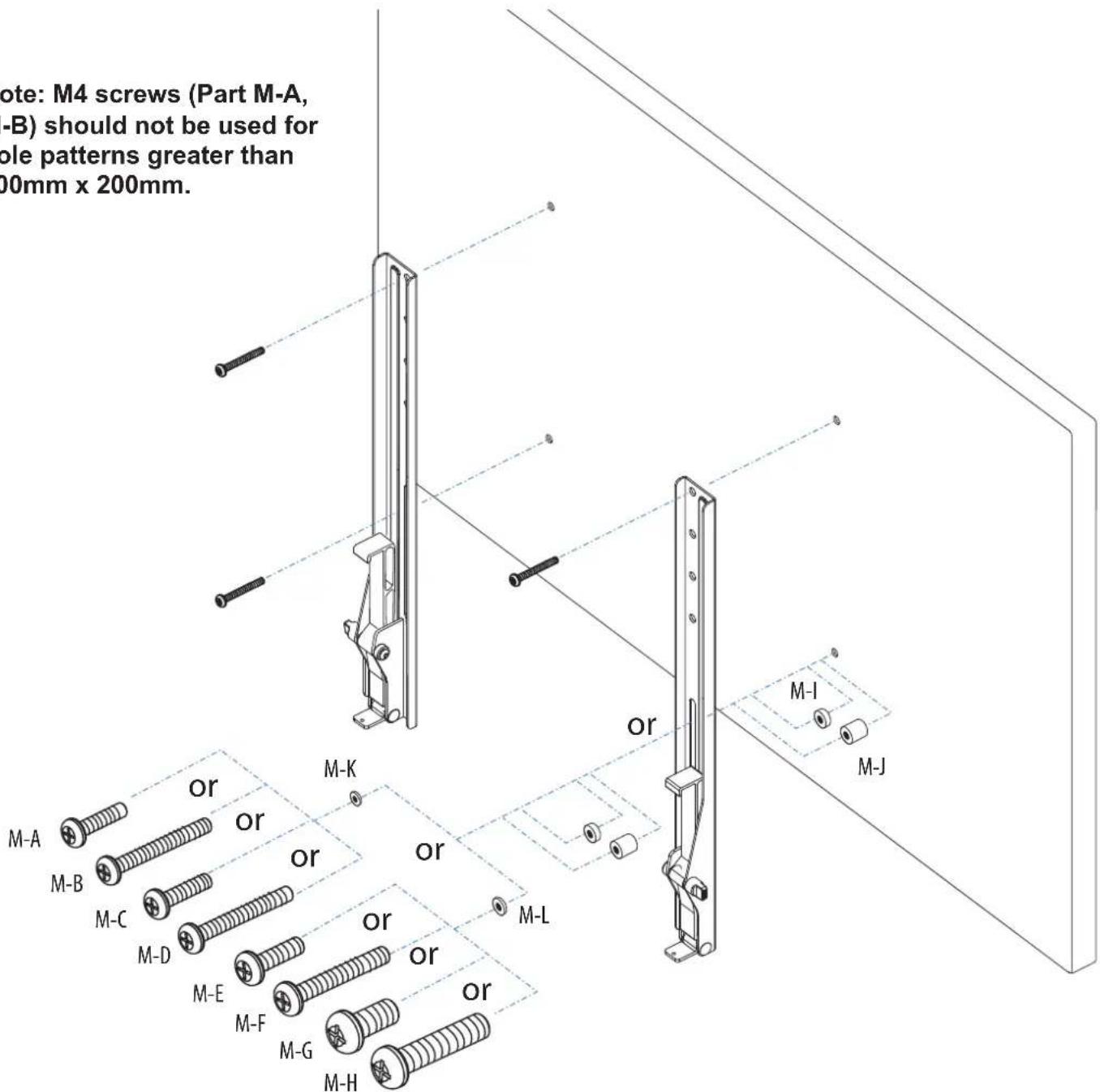 OmniMount LIFT50 - USE WITH FLAT PANELS EXCEEDING THE MAXIMUM WEIGHT CAPACITY OF THIS PRODUCT MAY RESULT IN PRODUCT FAILURE CAUSING POSSIBLE INJURY AND OR PROPERTY DAMAGE. - 24