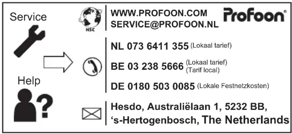 PROFOON TX325 - BON DE GARANTIE - 1
